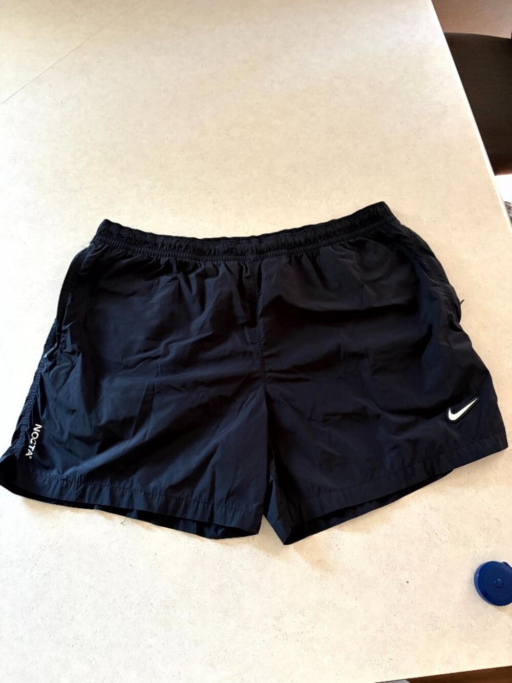 Nike Nocta Cardinal Nylon Shorts Drake Men's Size XL Black 5.5" FN8194-010